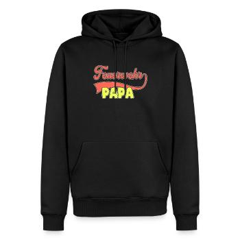Feuerwehr Papa - Männer Premium Bio Hoodie - Schwarz - Vorne - Nico (187cm)
