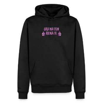 Granaten Renate Handgranate in pink und süß - Männer Premium Bio Hoodie - Schwarz - Vorne - Nico (187cm)