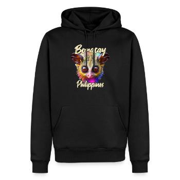 Tarsier auf Boracay, Philippinen - Männer Premium Bio Hoodie - Schwarz - Vorne - Nico (187cm)