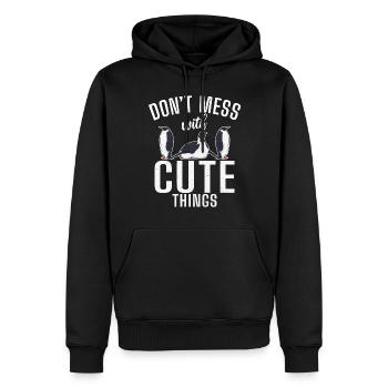 Pinguinliebhaber Pinguin Geschenke - Männer Premium Bio Hoodie - Schwarz - Vorne - Nico (187cm)
