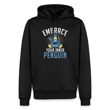 Pinguin Liebhaber Pinguin Geschenke - Männer Premium Bio Hoodie - Schwarz - Vorne - Nico (187cm)