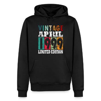 April 1999 Geburtstag April 1999 Geschenk - Männer Premium Bio Hoodie - Schwarz - Vorne - Nico (187cm)