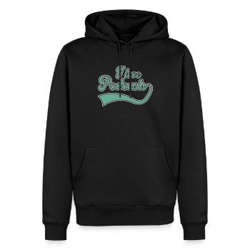 J’adore les podcasts - Sweat à capuche Premium bio Homme - noir - Devant - Nico (187cm)