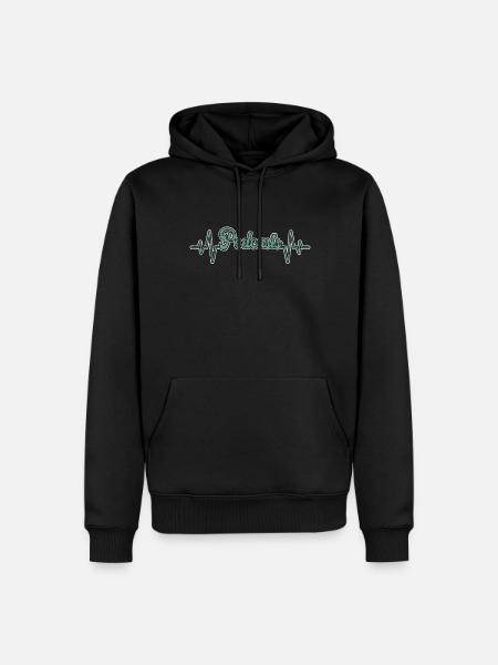 Podcast Heartbeat - Men’s Premium Organic Hoodie - black