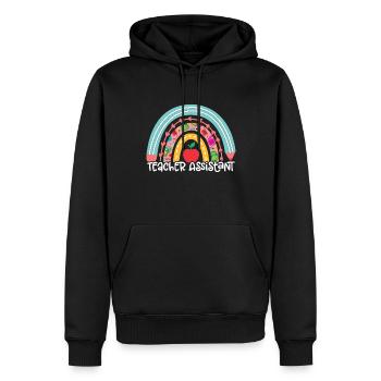 Enseignant -Assistant Directeur d’enseignement - Sweat à capuche Premium bio Homme - noir - Devant - Nico (187cm)