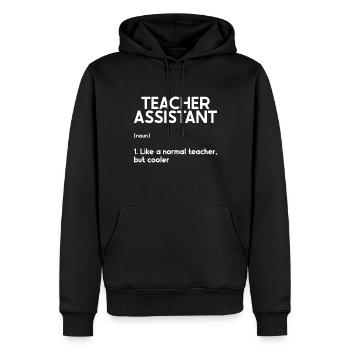 Enseignant -Assistant Directeur d’enseignement - Sweat à capuche Premium bio Homme - noir - Devant - Nico (187cm)