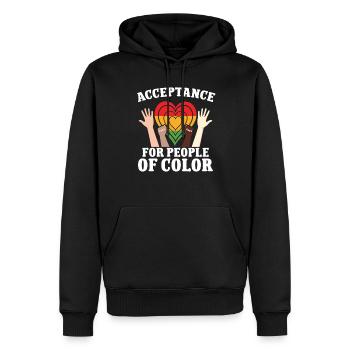 Black History Month Acceptance For People Of Color - Men’s Premium Organic Hoodie - black - Front - Nico (187cm)