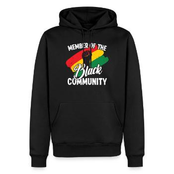 Black History Month Member Of The Black Community - Men’s Premium Organic Hoodie - black - Front - Nico (187cm)