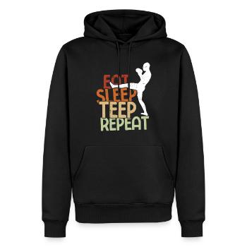 Thaiboxen Muay Thai - Männer Premium Bio Hoodie - Schwarz - Vorne - Nico (187cm)