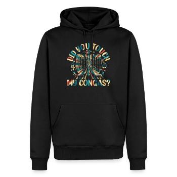 Avez-vous touché mes congas? Conga Batteur Conga Playe - Sweat à capuche Premium bio Homme - noir - Devant - Nico (187cm)
