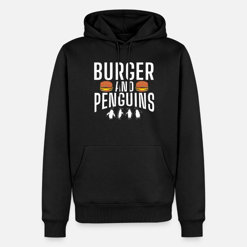 Penguin Lover Penguin Cadeaux - Sweat à capuche Premium bio Homme - noir