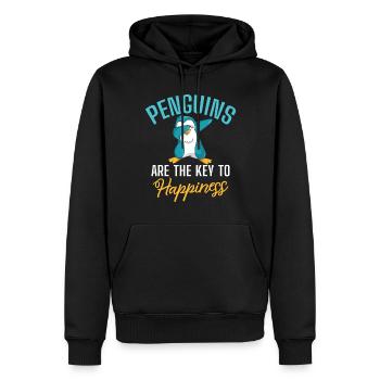 Pinguinliebhaber Pinguin Geschenke - Männer Premium Bio Hoodie - Schwarz - Vorne - Nico (187cm)