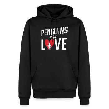 Pinguinliebhaber Pinguin Geschenke - Männer Premium Bio Hoodie - Schwarz - Vorne - Nico (187cm)