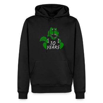 10 Jahre Geburtstag 10. Kindergeburtstag - Männer Premium Bio Hoodie - Schwarz - Vorne - Nico (187cm)