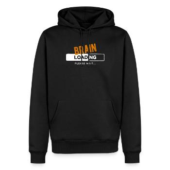 Brain Loading Ladebalken Gaming Zocker - Männer Premium Bio Hoodie - Schwarz - Vorne - Nico (187cm)