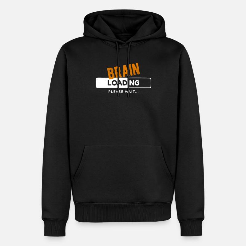 Brain Loading Ladebalken Gaming Zocker - Männer Premium Bio Hoodie - Schwarz