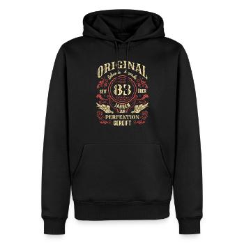 Original Lebende Legende Seit Über 83 Jahren - Männer Premium Bio Hoodie - Schwarz - Vorne - Nico (187cm)