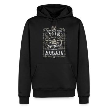 Vintage 1986 Swimmer Geburtstag Geschenk Hobby - Männer Premium Bio Hoodie - Schwarz - Vorne - Nico (187cm)