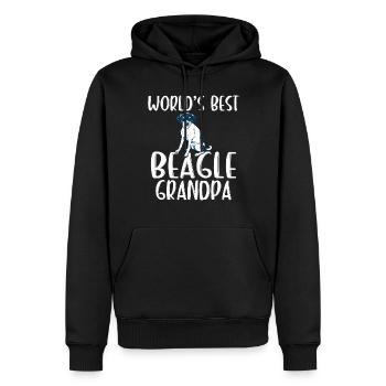 Beagle Geschenk Beagle Besitzer - Männer Premium Bio Hoodie - Schwarz - Vorne - Nico (187cm)