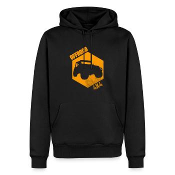 Véhicules tout-terrain - Aventure 4x4 - Sweat à capuche Premium bio Homme - noir - Devant - Nico (187cm)
