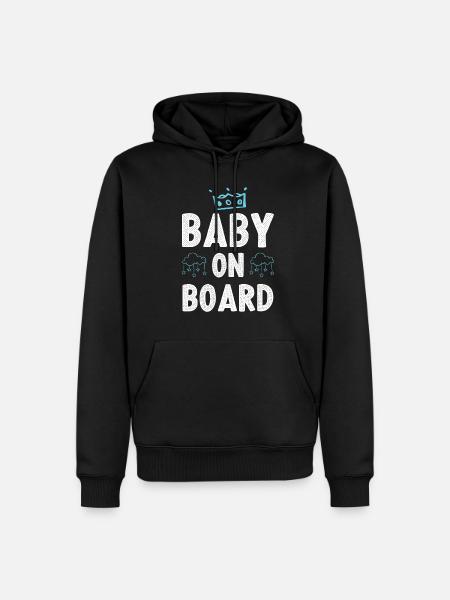 Bébé à bord - Sweat à capuche Premium bio Homme - noir