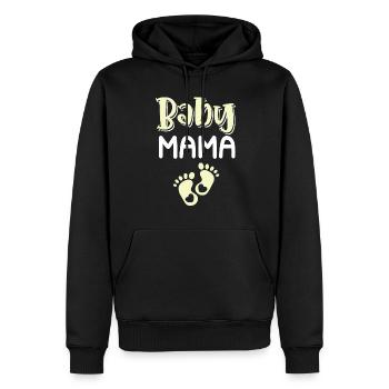Maman bébé - Sweat à capuche Premium bio Homme - noir - Devant - Nico (187cm)