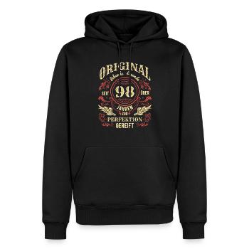 Original Lebende Legende Seit Über 98 Jahren - Männer Premium Bio Hoodie - Schwarz - Vorne - Nico (187cm)
