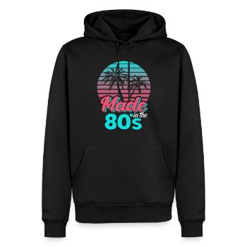 Made In The 80s Retro Karneval 80er Mottoparty - Männer Premium Bio Hoodie - Schwarz - Vorne - Nico (187cm)