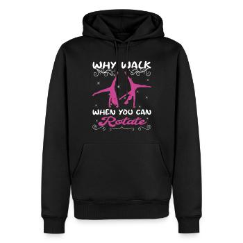 Gymnaste cool Gymnastique Carrwheel - Sweat à capuche Premium bio Homme - noir - Devant - Nico (187cm)