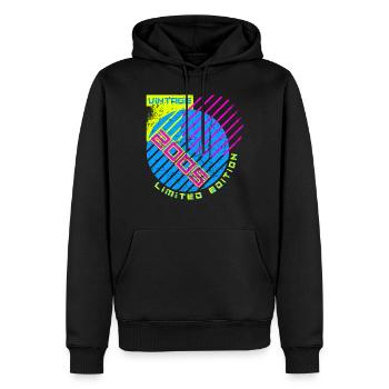 18ème Anniversaire Millésime 2005 - Sweat à capuche Premium bio Homme - noir - Devant - Nico (187cm)