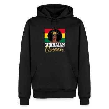 Fille ghanéenne, Ghana - Sweat à capuche Premium bio Homme - noir - Devant - Nico (187cm)