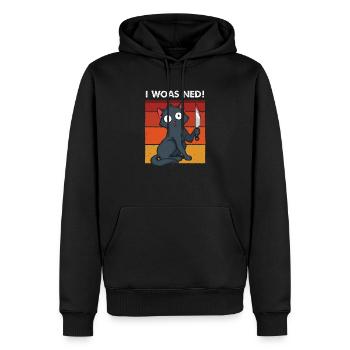 I woas ned - Männer Premium Bio Hoodie - Schwarz - Vorne - Nico (187cm)