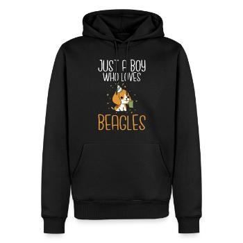 Beagle Geschenk Beagle Besitzer - Männer Premium Bio Hoodie - Schwarz - Vorne - Nico (187cm)