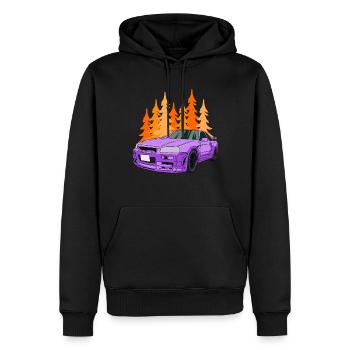 Voiture de sport Automne Supercar Racing Car PS Puissance - Sweat à capuche Premium bio Homme - noir - Devant - Nico (187cm)