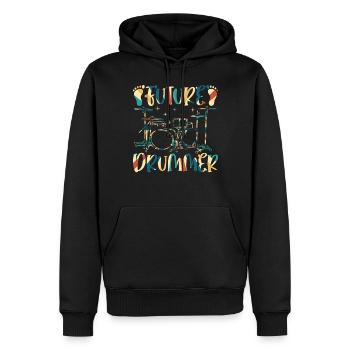 Future Drummer Buddy - Newborn Drummer Baby - Männer Premium Bio Hoodie - Schwarz - Vorne - Nico (187cm)