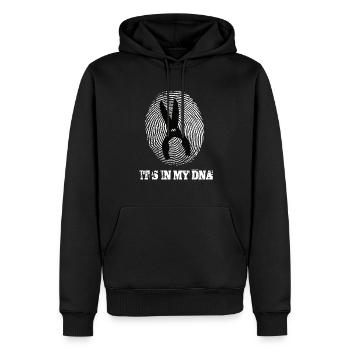 Le jardinage est dans mon ADN - Sweat à capuche Premium bio Homme - noir - Devant - Nico (187cm)