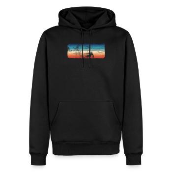 Ski alpin rétro alpin Ski vintage - Sweat à capuche Premium bio Homme - noir - Devant - Nico (187cm)