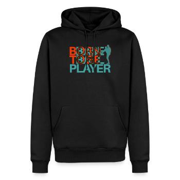 Né pour être joueur de baseball, drôle - Sweat à capuche Premium bio Homme - noir - Devant - Nico (187cm)