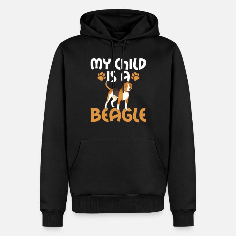 Beagle Cadeau Beagle Propriétaire - Sweat à capuche Premium bio Homme - noir