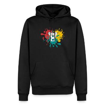 Koala - Sweat à capuche Premium bio Homme - noir - Devant - Nico (187cm)