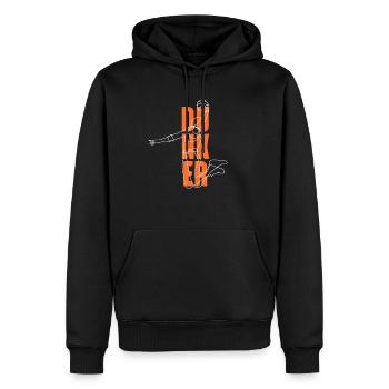 Dunker Basketballspieler Lustiger Slam - Männer Premium Bio Hoodie - Schwarz - Vorne - Nico (187cm)