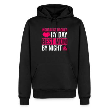Versicherungsagent Mom Design Für - Sweat à capuche Premium bio Homme - noir - Devant - Nico (187cm)