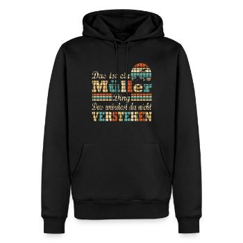 Name Müller - Männer Premium Bio Hoodie - Schwarz - Vorne - Nico (187cm)