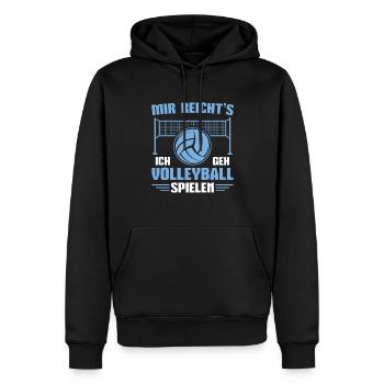 Volleyball Beachvolleyball Volleyballspieler - Männer Premium Bio Hoodie - Schwarz - Vorne - Nico (187cm)