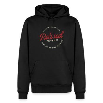 The Legend Has Officially Retired Rente Gift - Men’s Premium Organic Hoodie - black - Front - Nico (187cm)