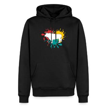 Taureau - Sweat à capuche Premium bio Homme - noir - Devant - Nico (187cm)