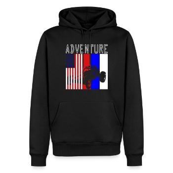 Buggy USA Autocross - Männer Premium Bio Hoodie - Schwarz - Vorne - Nico (187cm)