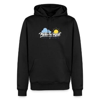 Météorologue Profession Prévisions météorologiques Météorologie - Sweat à capuche Premium bio Homme - noir - Devant - Nico (187cm)
