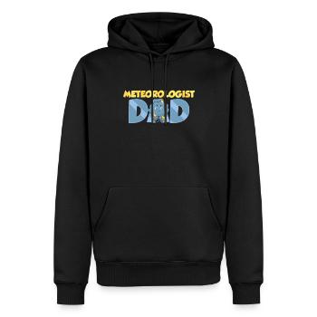 Météorologue Papa Météorologie - Sweat à capuche Premium bio Homme - noir - Devant - Nico (187cm)