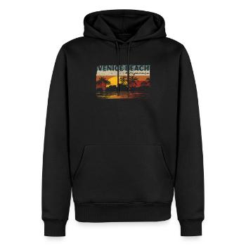 70er 80er In Der Kalifornischen Stadt Venice Beach - Männer Premium Bio Hoodie - Schwarz - Vorne - Nico (187cm)
